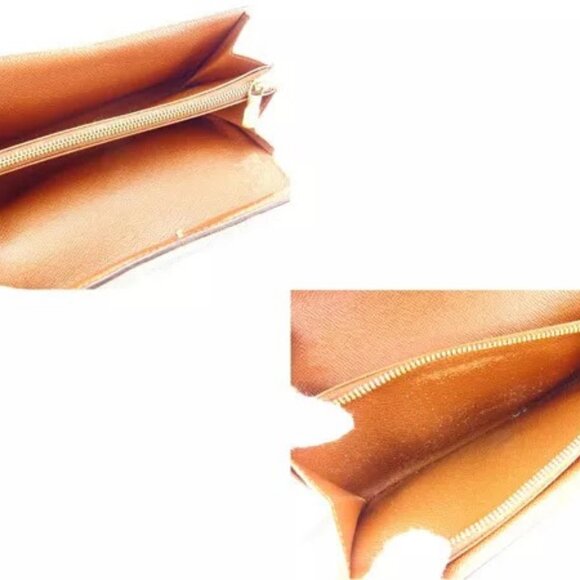 Louis Vuitton Wallet Purse Long Wallet Monogram Brown Woman Authentic - Picture 9 of 11